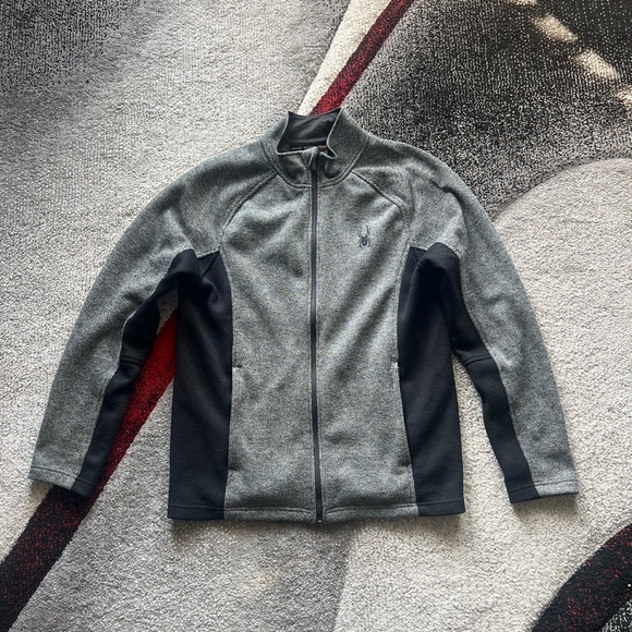 Spyder Men’s Speed Stretch Charcoal Gray Zip Up Jacket - Picture 1 of 6